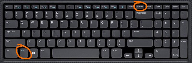 Зняття скриншота на клавіатурі ноутбука